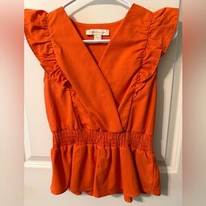 Monteau Los Angeles Ruffled Women's Blouse VGUC Medium